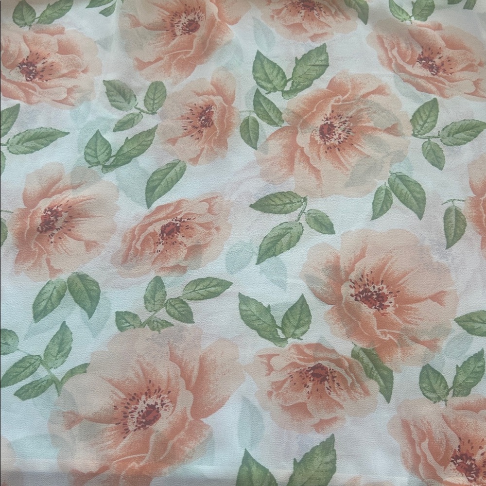 Forever 21 Contemporary Peach and White Floral Top Size Small - Picture 6 of 10